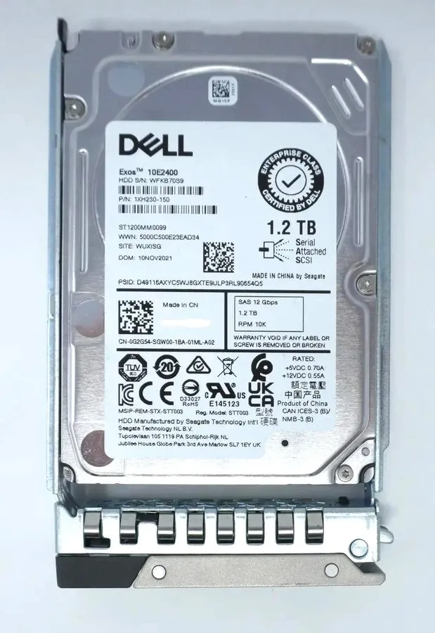 Сервер G2G54 ST1200MM0099 Dell POWEREDGE 1.2TB 10KRPM 12Gb 2.5"SAS HDD 0G2G54