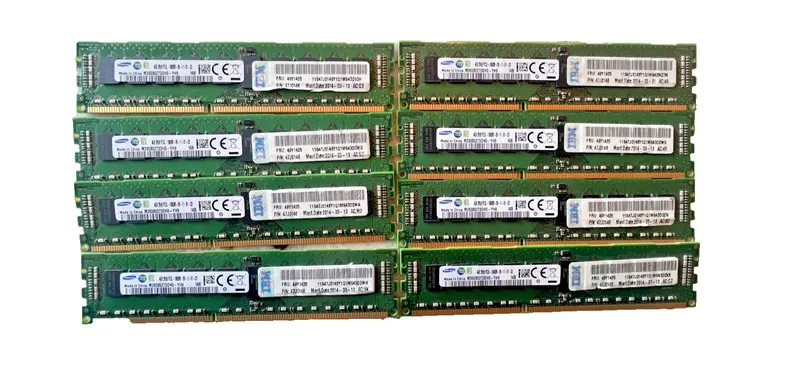 Модуль памяти M393B5273DH0-YH9 Samsung 4GB 2RX8 PC3L-10600R DDR3 ECC RDIMM RAM — фото лота 1
