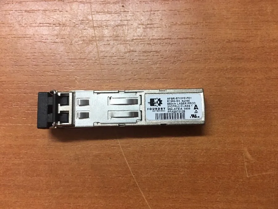 Трансивер Brocade Compatible E1MG-SX 1000BASE-SX 550m MMF 850nm SFP Transceiver