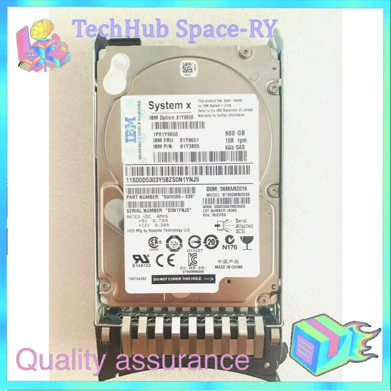 Жёсткий диск IBM 900GB 10K RPM 6GBPS 2.5" SAS HS HDD для IBM x3650M2 x3650M3 x36
