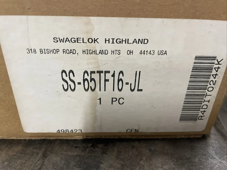 Клапан Swagelok SS-65TF16-JL SS 3-Piece 60 Series Ball Valve FNSP