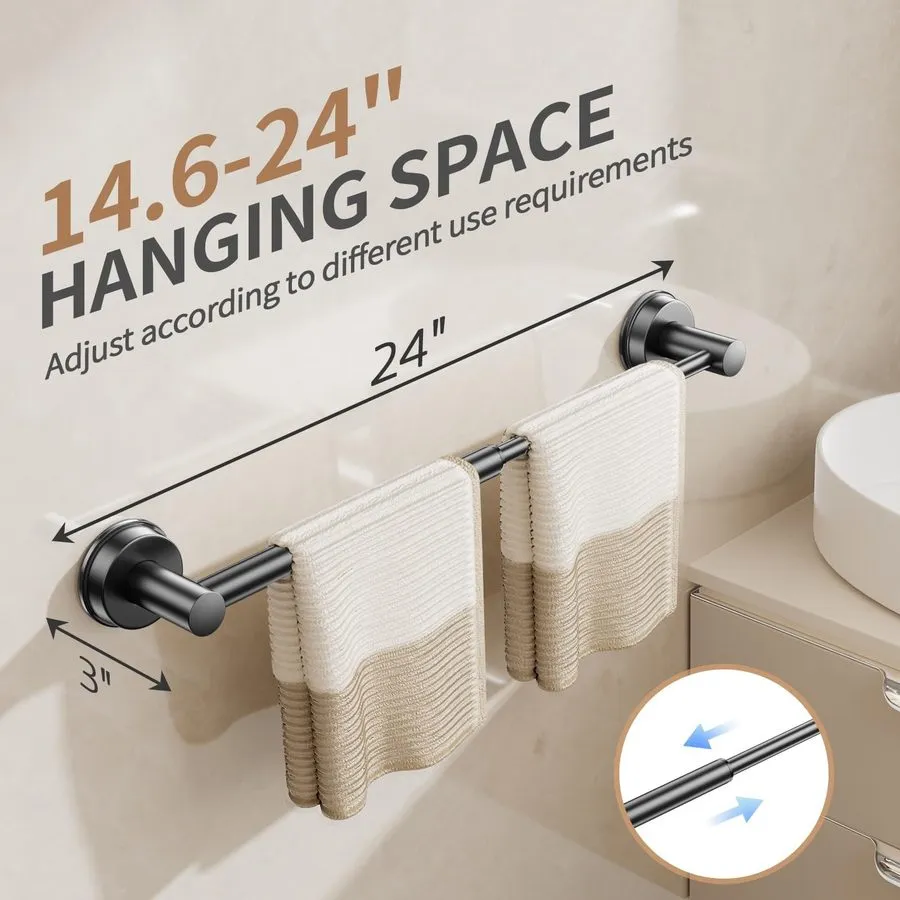 Вакуумная присоска Adjustable Suction Cup Towel Bar Towel Racks — фото лота 1