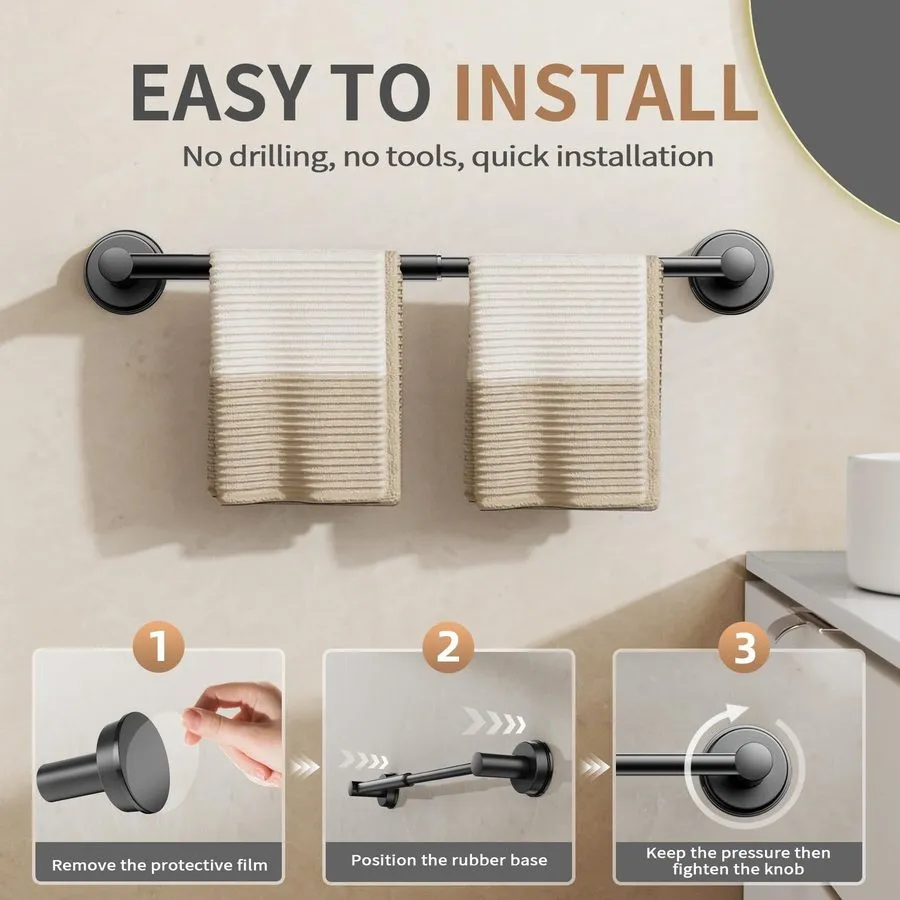 Вакуумная присоска Adjustable Suction Cup Towel Bar Towel Racks — фото лота 2