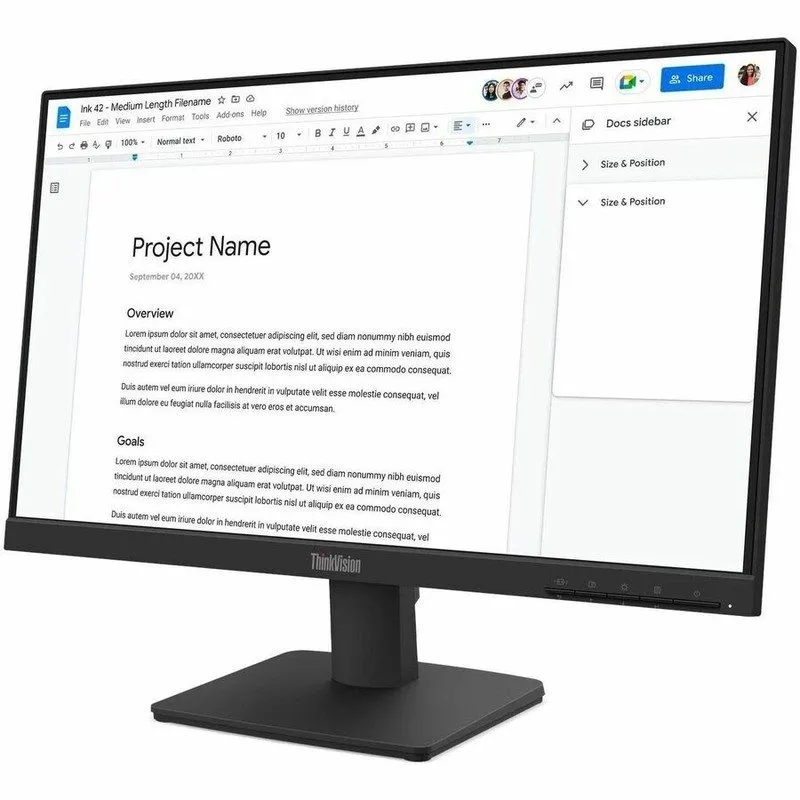 Монитор Lenovo ThinkVision S22-4e 21.5" Monitor FHD, IPS, HDMI, VGA (64CBKAT6US)