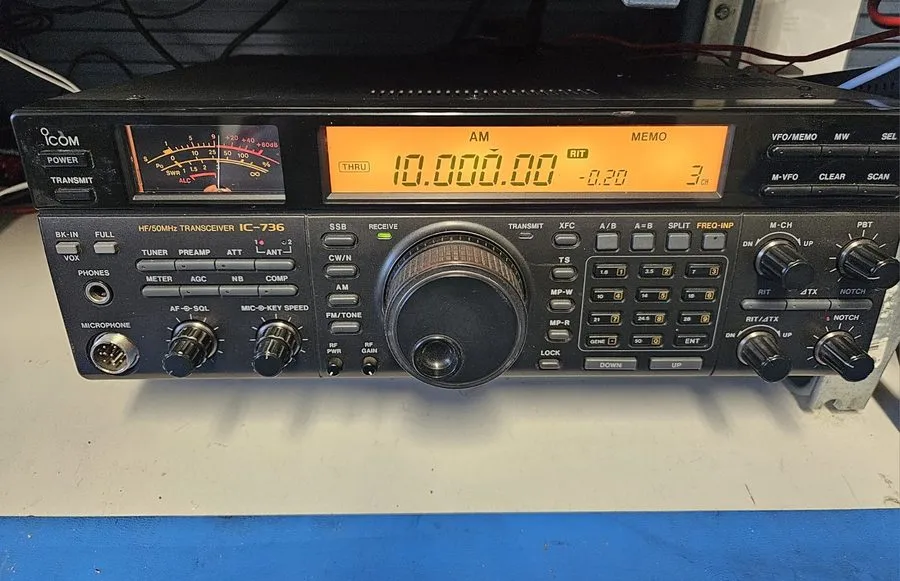 Выносной микрофон ICOM IC-736 HF + 50 MHZ 100 Watt HF Transceiver Works Good Sol
