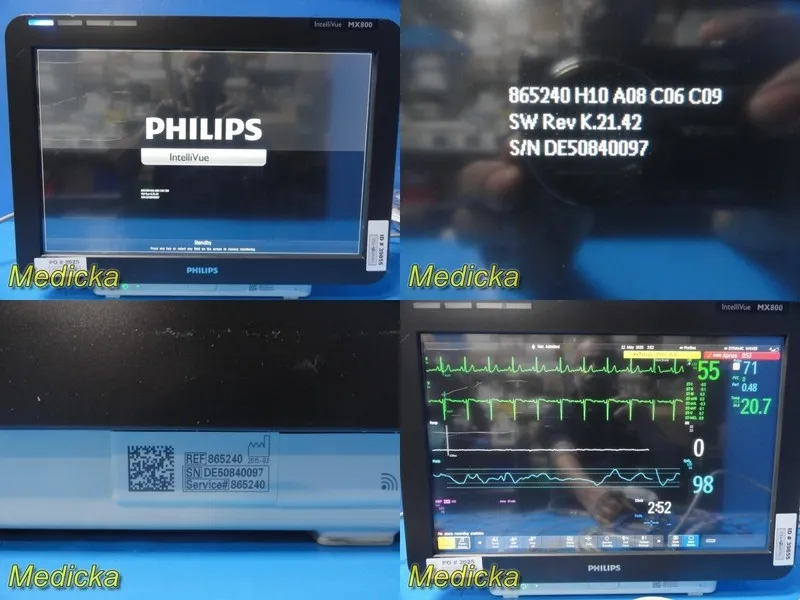 Монитор пациента Philips IntelliVue MP30 Touch Patient Monitor w/ M3001A & M3015 — фото лота 2