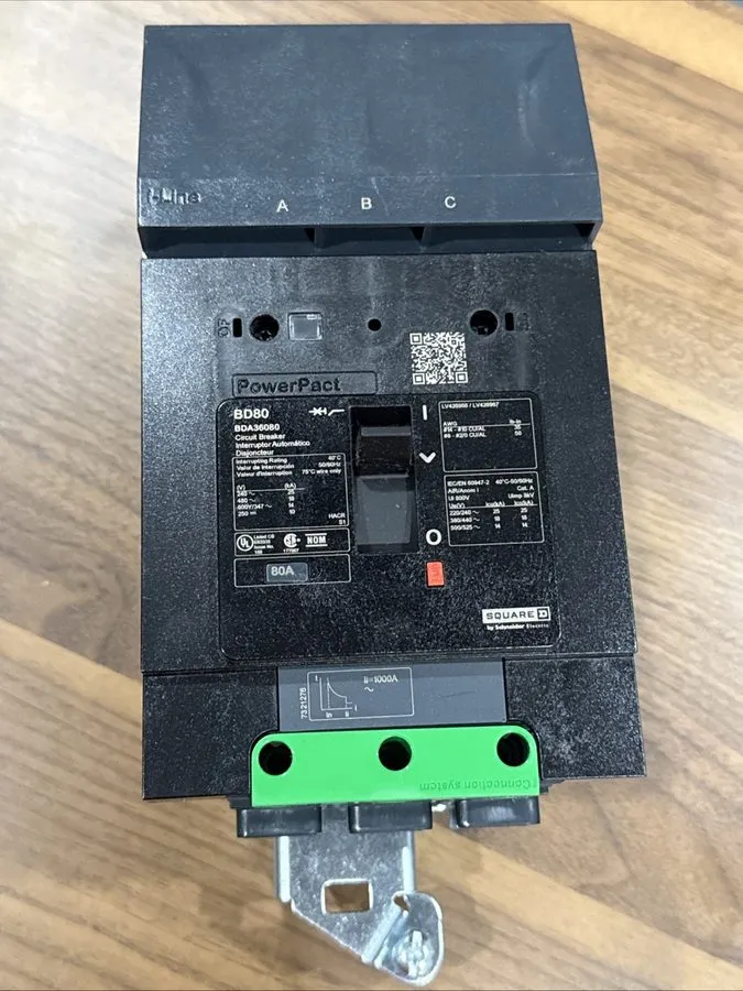 Автоматический выключатель Square D BDA34080Y 80A 480V Circuit Breaker I-line 3  — фото лота 1