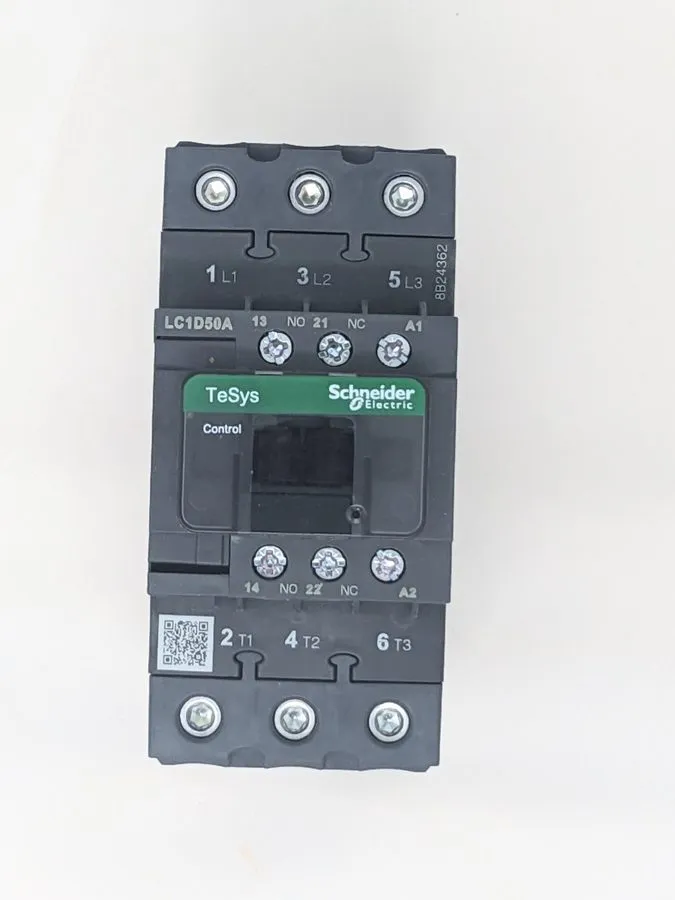 Контактор SCHNEIDER ELECTRIC LC1D50AG7 Contactor, TeSys Deca, 3P, 50A, 120V AC