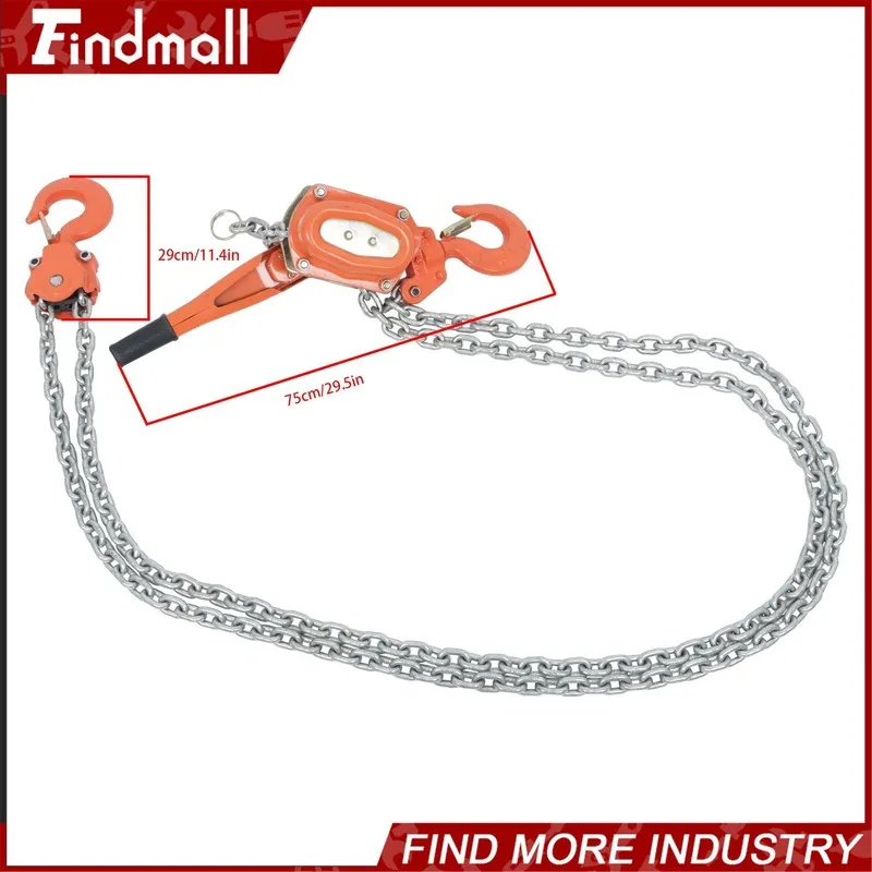 Таль 10FT Lifter Block Chain Hoist G80 Alloy Steel Ratchet Hoist 13200lb Capacit
