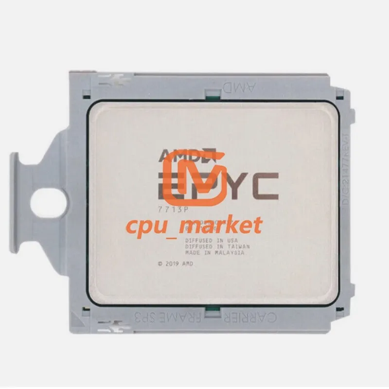 Процессор AMD EPYC 7713P CPU 64 Cores 128 Threads Up to 3.675GHz 225W SP3 Proces