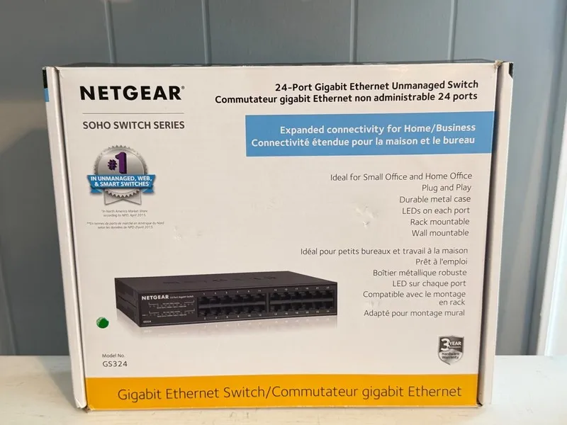 Коммутатор NETGEAR GS324 24-Port Gigabit Ethernet Unmanaged Switch Black