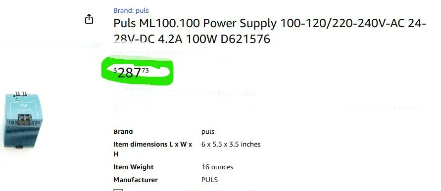 Блок питания PULS ML100.100 DIN Rail Power Supply 100-120/220-240VAC 100 Watt 24