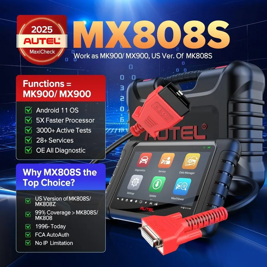 Диагностический сканер 2026 Autel MaxiCOM MK808S PRO MX808S Bidirectional Car Di