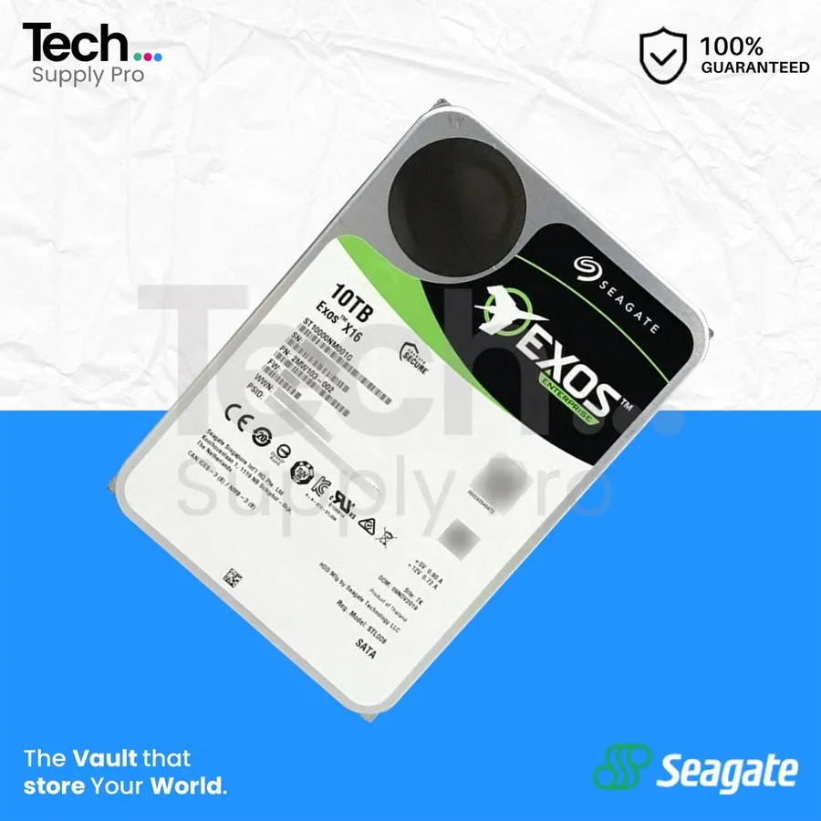 Жёсткий диск Seagate ST10000NM001G Exos X16 10TB 7.2K SATA 6Gbps 3.5" 256MB Cach