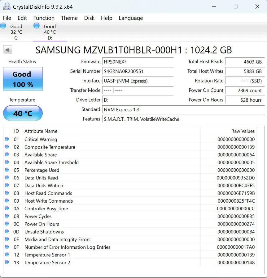 SSD-накопитель SAMSUNG PM981A NVME SED 512GB NVME SSD HARD DRIVE #198252