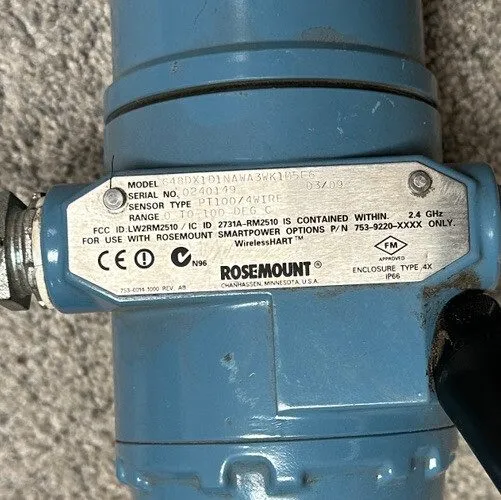 Датчик давления Rosemount Wireless Pressure Transmitter 648DX1D1NAWA3WK1F6N5 — фото лота 1