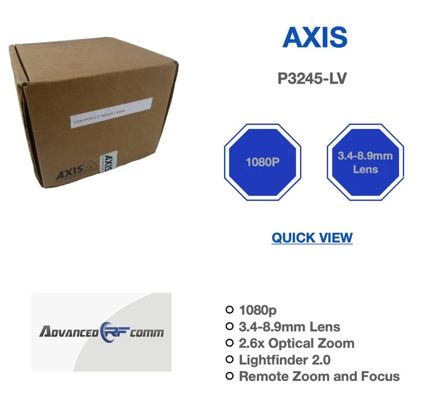 Камера Axis Communications P3245-LV PN: 01592-001