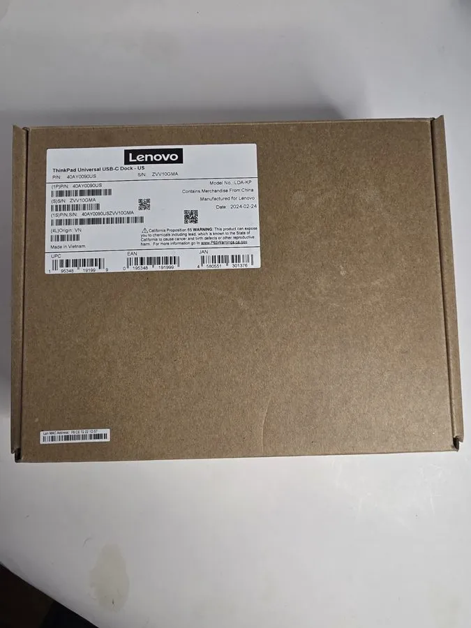 Док-станция Lenovo ThinkPad Universal USB-C Dock 90W Laptop Docking Station 40AY — фото лота 1