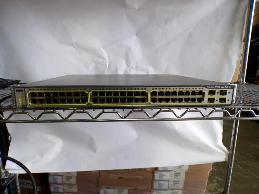 Коммутатор Cisco Catalyst (WS-C3750G-48PS-S) 48 Ports PoE Gigabit Ethernet Switc