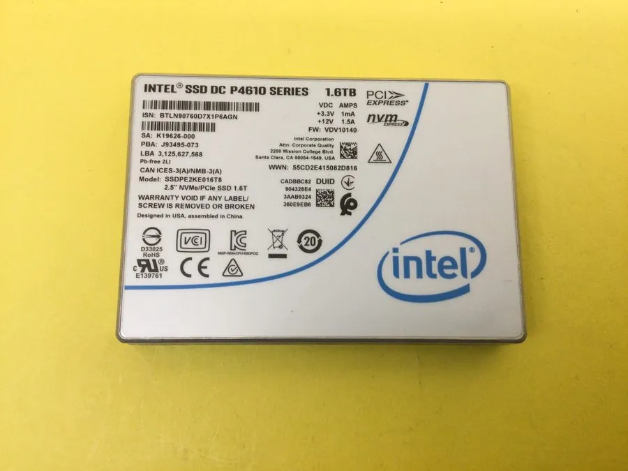 SSD-накопитель Intel DC P4610 1.6TB 2.5" NVMe U.2 SSD SSDPE2KE016T8 Enterprise S