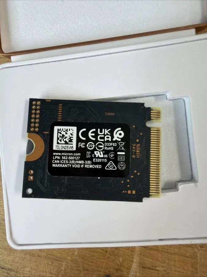 SSD-накопитель Micron 2400 512GB M.2 NVMe PCIe Internal SSD MTFDKBK512QFM Black