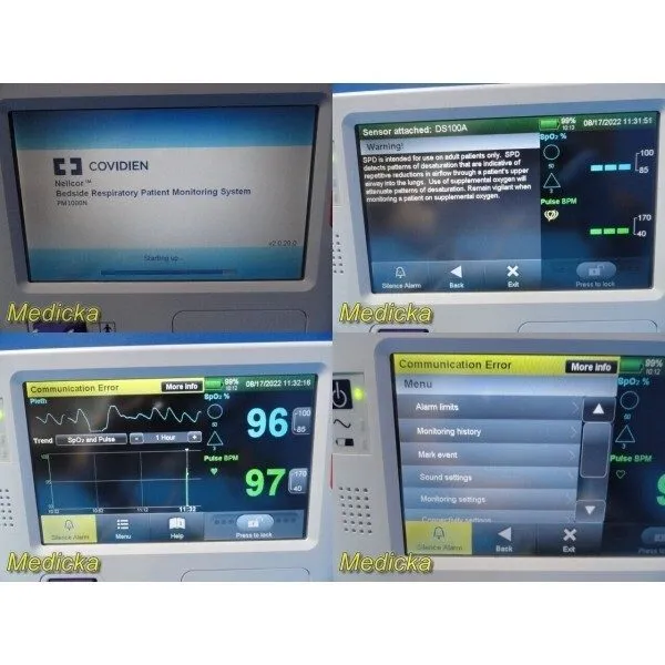 Монитор пациента Covidien Nellcor PM1000N bedside respiratory patient monitor po — фото лота 1