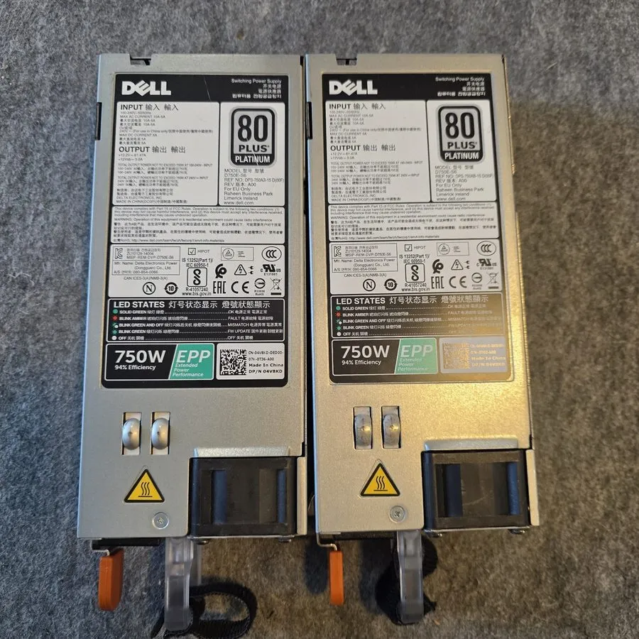 Блок питания Dell PowerEdge R730 R740 750W EPP Switching Power Supply 5RHVV 05RH — фото лота 1