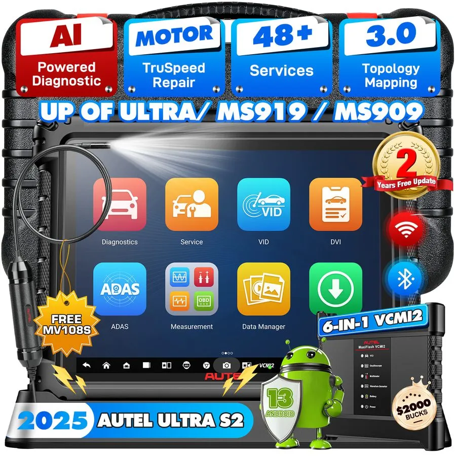 Диагностический сканер Autel MaxiSYS Ultra S2 AI Intelligent Scanner VCMI2 Diagn