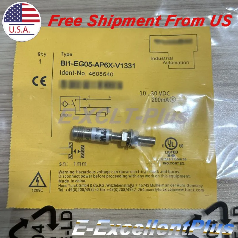 Датчик приближения Turck BI1-EG05-AP6X-V1331 Inductive Proximity Sensor 10-30VDC