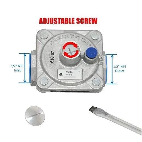 Трубопроводная арматура Maxitrol RV48L-3/4 RV48L Natural Gas Pressure Regulator,
