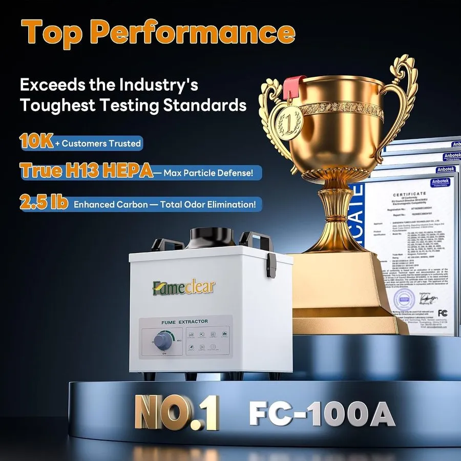 Дымоуловитель FC-100A Fume Extractor with Remote and 3-Stage Filtration System