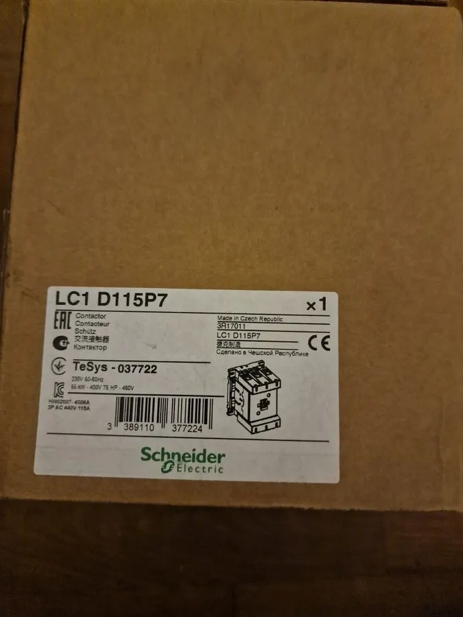 Контактор Schneider Electric Contactor LC1D115P7 / TeSys 037722