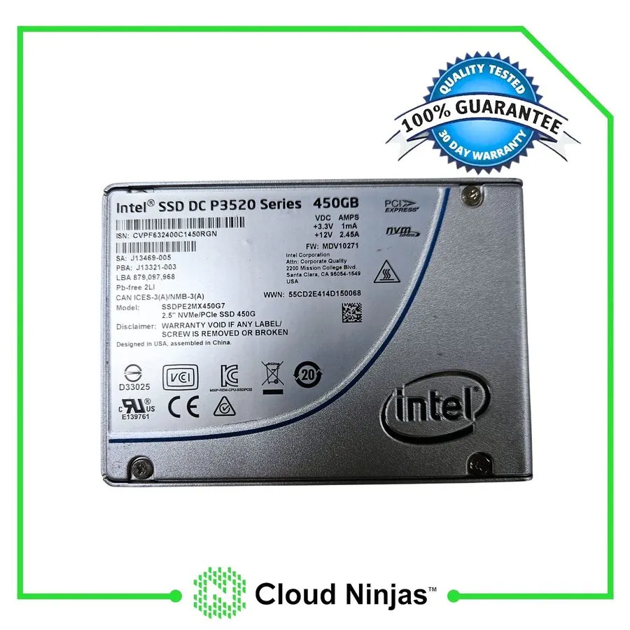 SSD-накопитель INTEL DC P3520 450GB NMVe PCIe SSD 2.5" SSDPE2MX450G7 Solid State