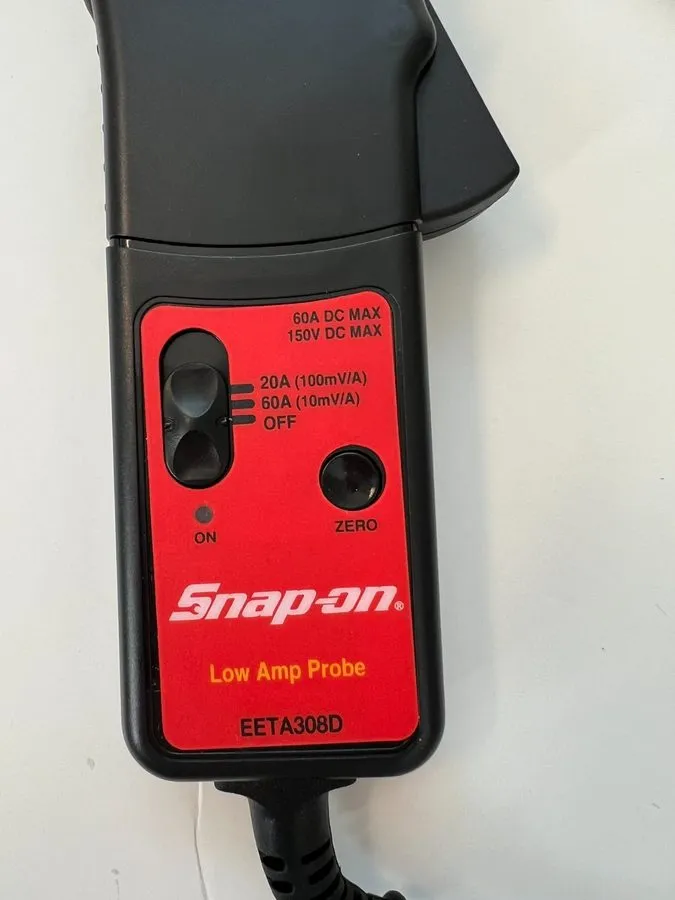 Пробник Snap-on EETA308D Precision Low Amp AC/DC Probe Clamp Meter w/ Manual — фото лота 2