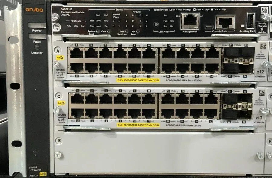 Коммутатор Aruba 5406R zl2 Switch J9850A w/ 2x J9827A -4x J9986A -2x J9990A 2x 2