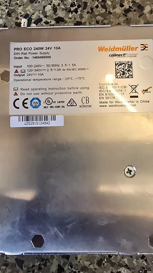 Блок питания Weidmüller PROeco 240W 24V 10A DIN Rail Power Supply 1469490000