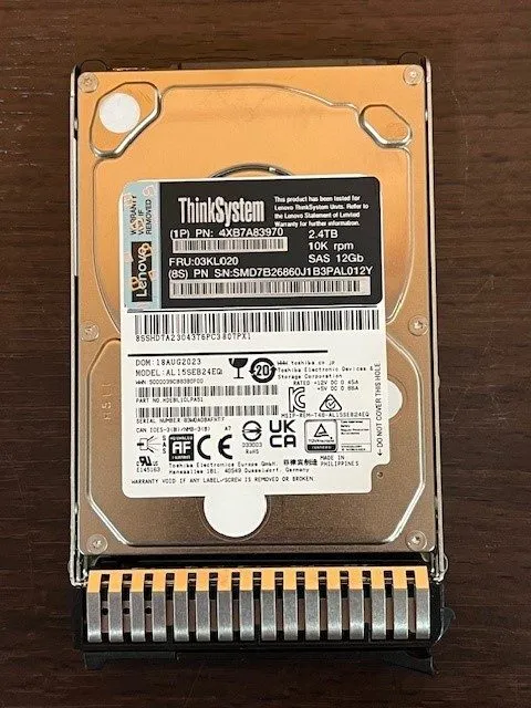 Жёсткий диск NewLenovo 4XB7A83970 03KL020 2.4TB 10K SAS 12Gb/s 2.5" 512e Hot Swa