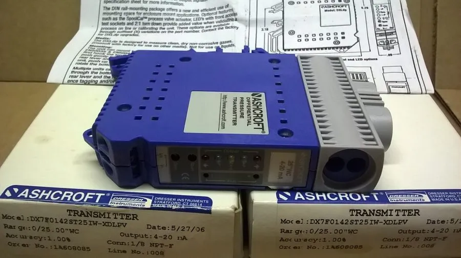 Датчик давления Ashcroft Pressure Transmitter Model DX7F0142ST25IW XDL,PV — фото лота 1