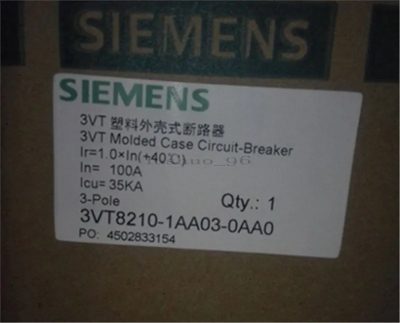 Автоматический выключатель Siemens 3VT8108-1AA03-0AA0 3P 80A circuit breaker