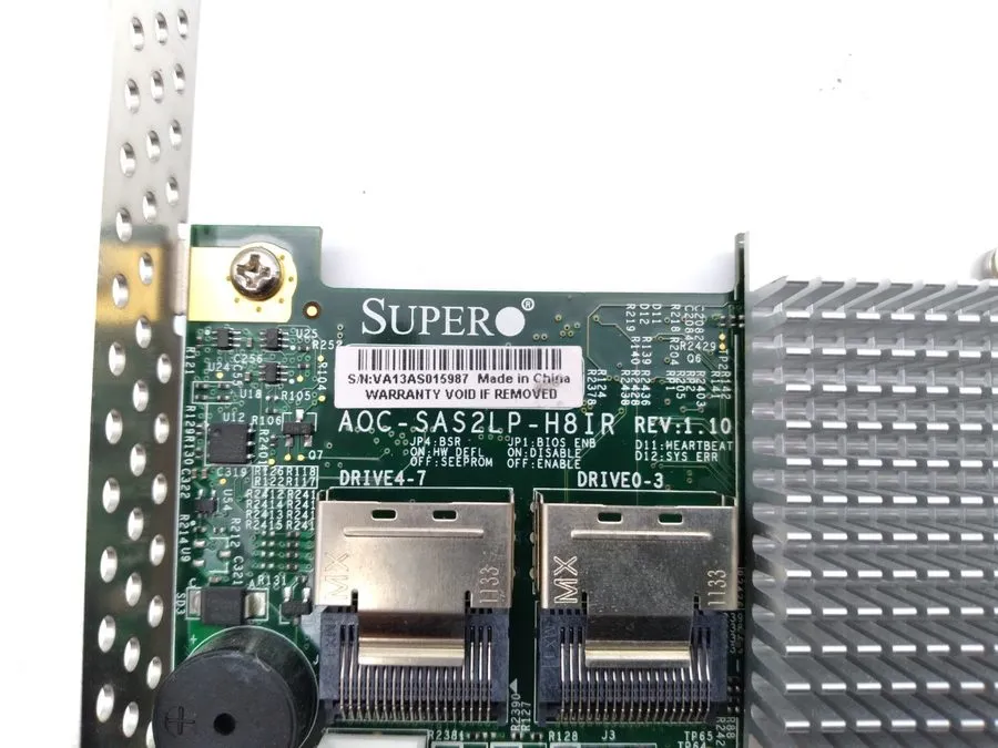 Кабель SUPERMICRO AOC-SAS2LP-H8iR 8-PORT SAS/SATA 6Gb/s RAID CONTROLLER CARD — фото лота 1