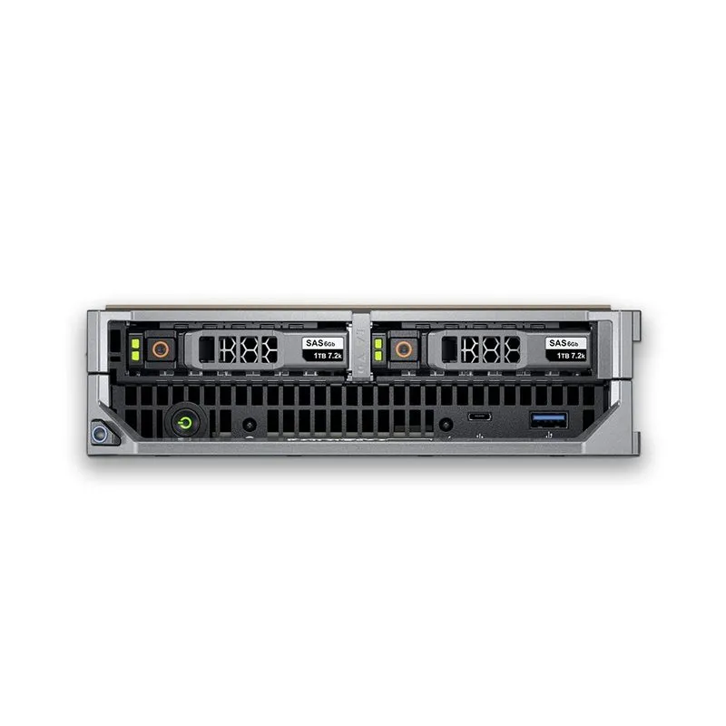 Сервер Dell PowerEdge M640 Blade Server 2x Gold 5118 12C 128GB 2x 960GB SAS SSDH — фото лота 1
