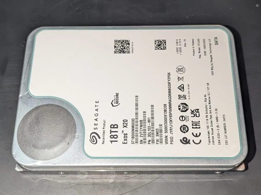 Жёсткий диск Seagate Exos X20 ST18000NM003D 18TB SATA 6Gb/s 7200 3.5" Enterprise