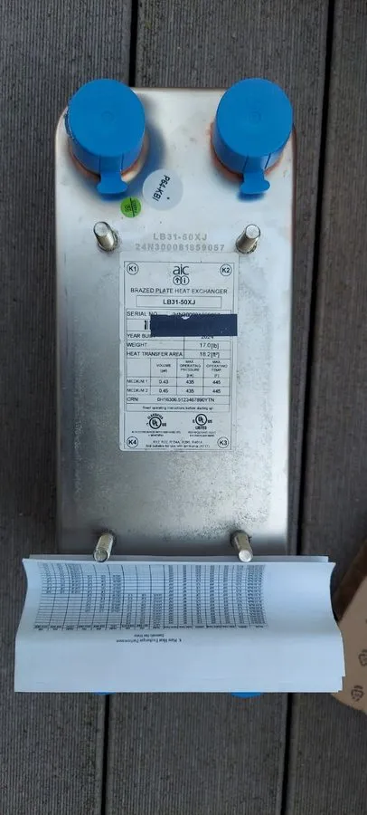 Климатическое оборудование AIC LB31-50XJ Brazed Plate Heat Exchanger Single Wall