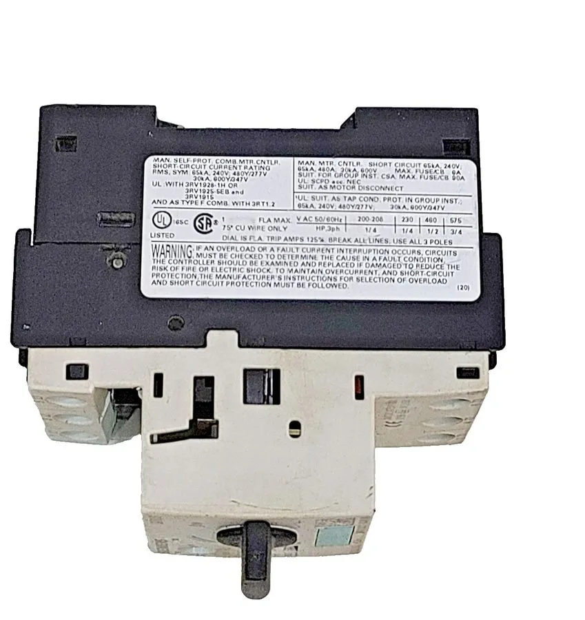 Автоматический выключатель Siemens 3RV1021-0JA10 3-Pole Motor Protection Circuit