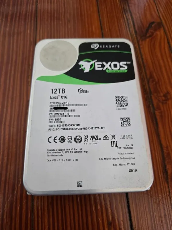Жёсткий диск Seagate Exos X16 ST12000NM001G 12TB Hard Drive Internal SATA/600 72