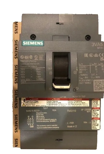 Автоматический выключатель SIEMENS 3VA5215-5ED31-0AA0 2-Pole 150A 600V Circuit B