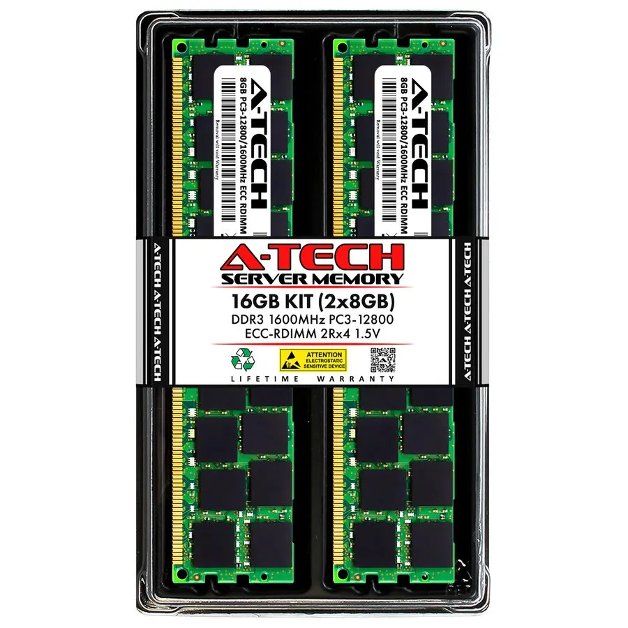 Модуль памяти 128GB (8x16GB) DDR3 PC3-10600R ECC Reg Server Memory RAM Dell Powe