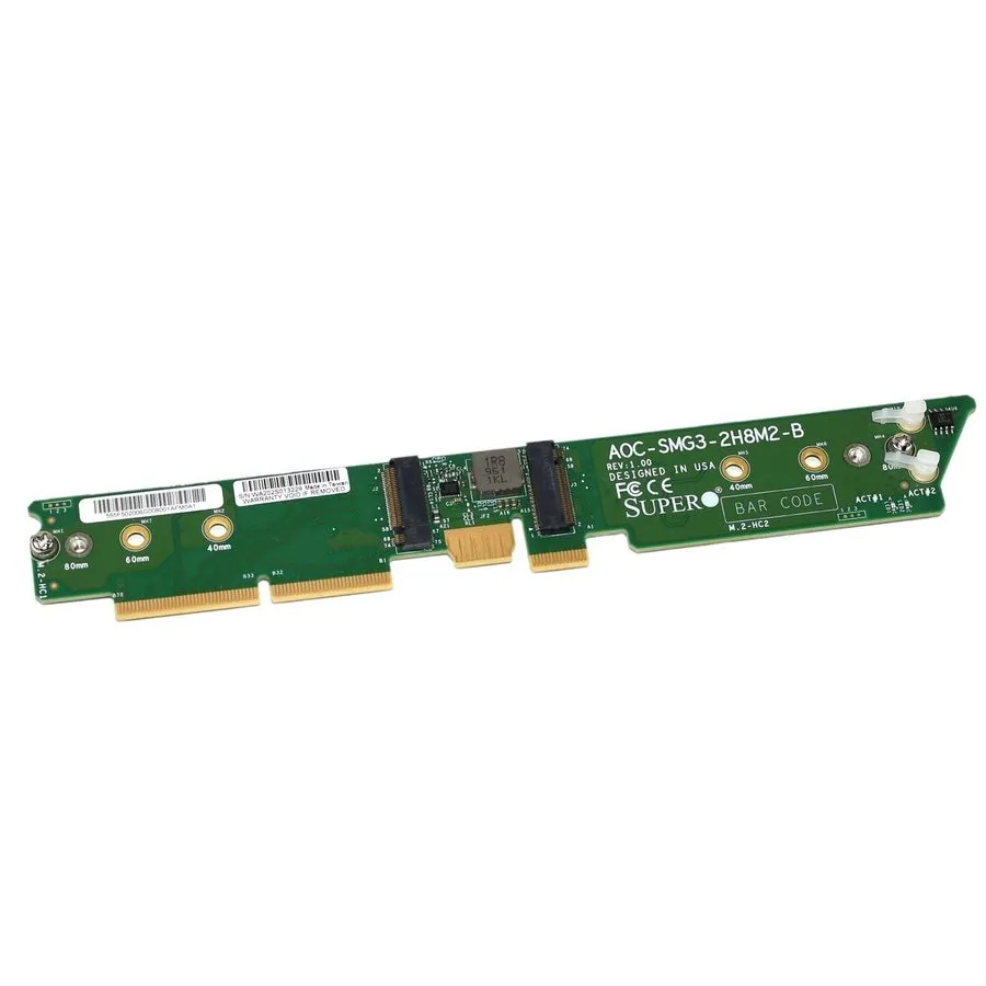 Кабель Supermicro AOC-SMG3-2H8M2-B (REV 1.0) M.2 SATA/NVMe Hybrid Carrier Card
