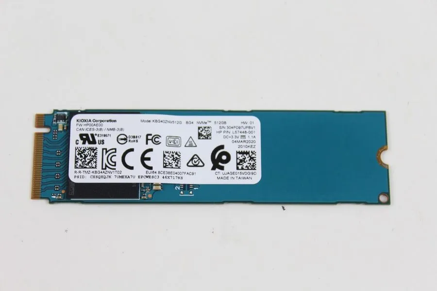 SSD-накопитель KIOXIA 512GB M.2 2280 BG4 NVMe PCIe Gen3x4 SSD KBG40ZNV512G