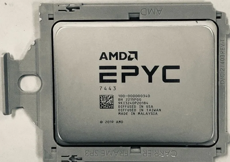 Процессор AMD EPYC 7443 24 Core 2.85GHz 200W CPU Unlocked 100-000000340 Milan 24